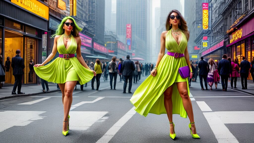 Mixing Lime Green with Bold Colors