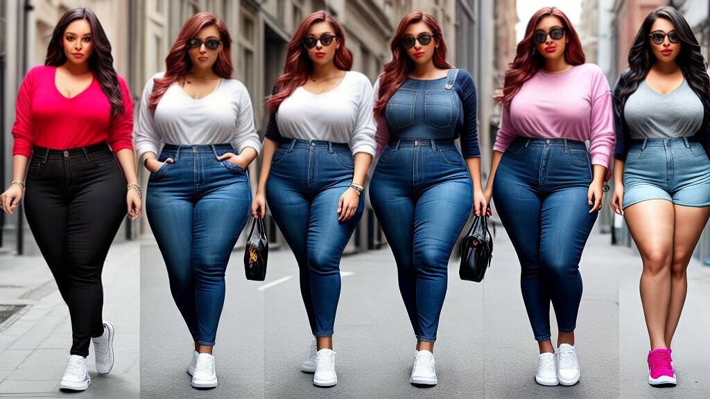 Plus Size Casual Outfits with Sneakers