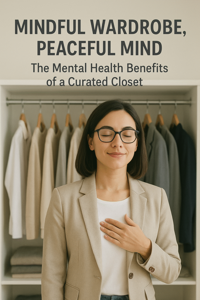 mindful wardrobe, peaceful mind the mental health benefits of a curated closet